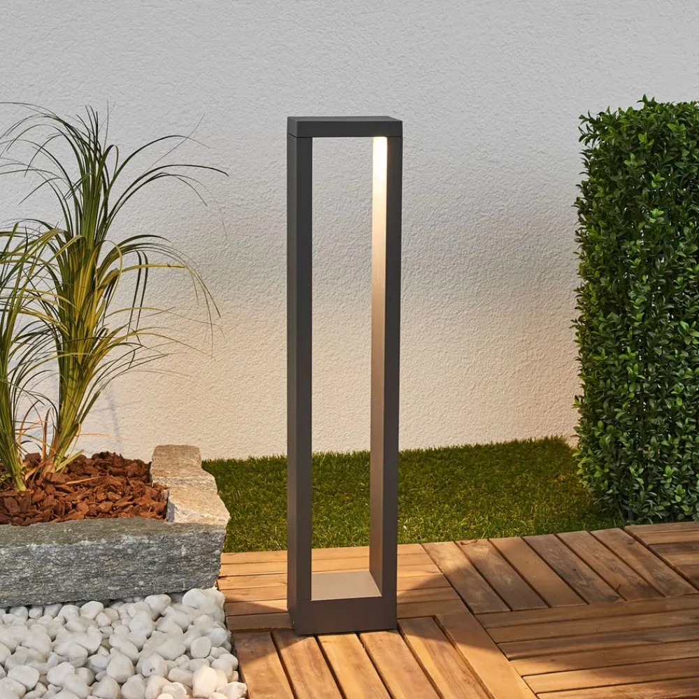 Lucande Terrassebelysning > Jupp LED-vejlampe, 60 cm, antracit, metal, IP54