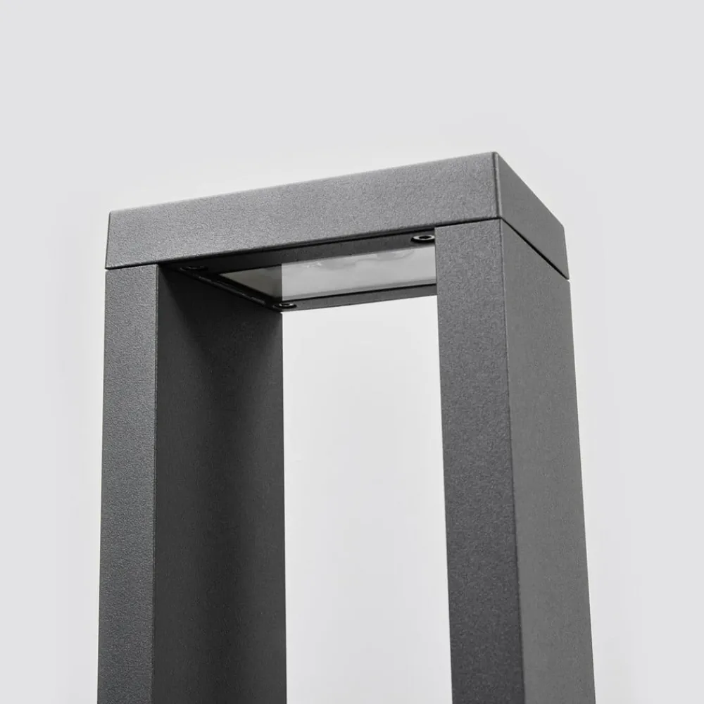 Terrassebelysning|Gadebelysning ^ Lucande Jupp LED-vejlampe, sæt med 4, 60 cm, antracit, IP54