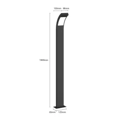 Lucande Terrassebelysning|Gadebelysning > Juvia LED-vejlampe, 100 cm, antracit, metal, IP54
