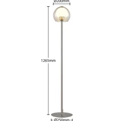 Lucande Gulvlamper > Kaiya gulvlampe med glasskærm