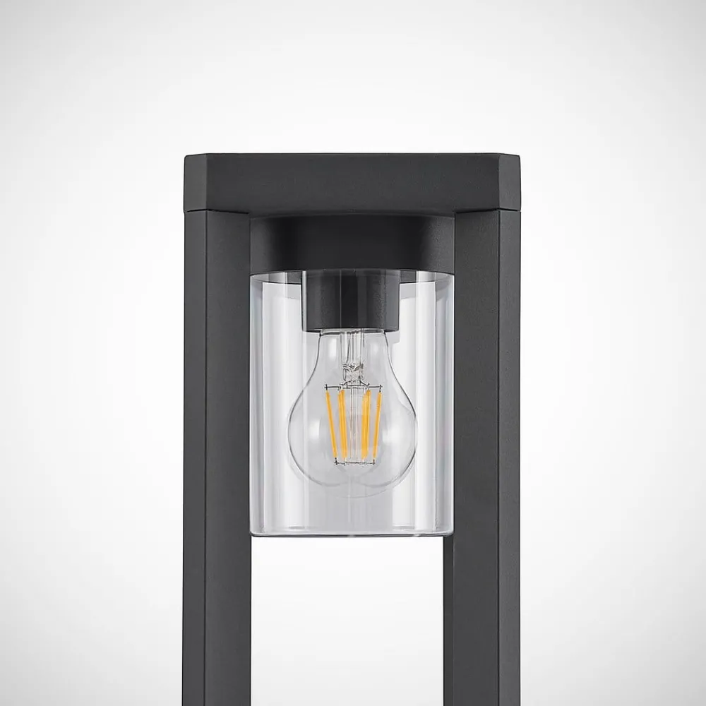 Lucande Terrassebelysning|Gadebelysning > Kalisa vejlampe, E27, IP44, 70 cm, grå, metal