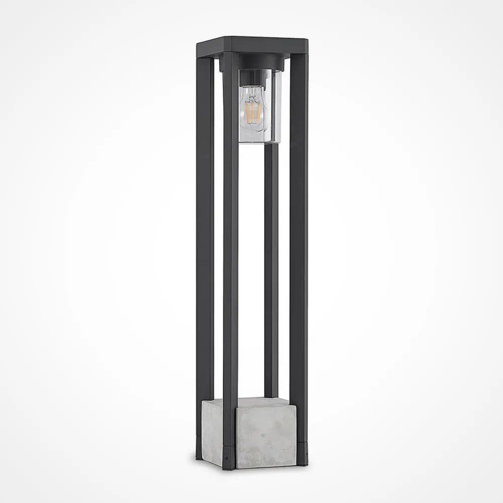 Lucande Terrassebelysning|Gadebelysning > Kalisa vejlampe, E27, IP44, 70 cm, grå, metal