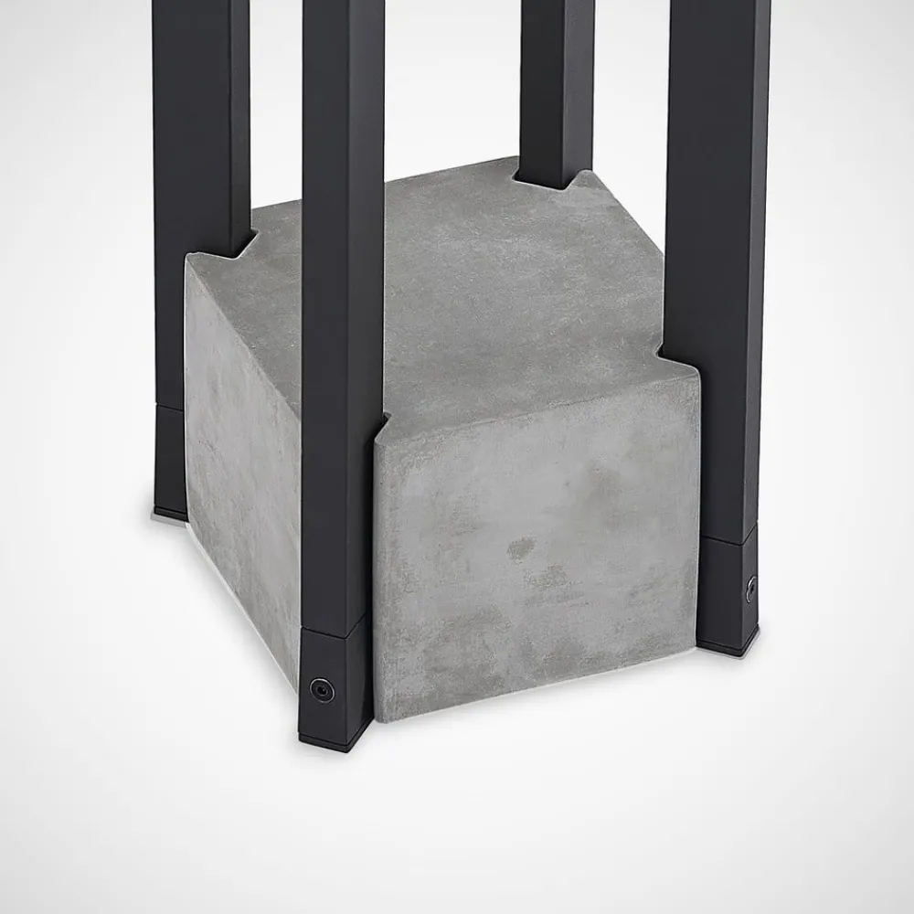 Lucande Terrassebelysning|Gadebelysning > Kalisa vejlampe, E27, IP44, 70 cm, grå, metal