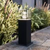 Sokkellamper ^ Lucande Keke sokkellampe, højde 30 cm, antracit, aluminium