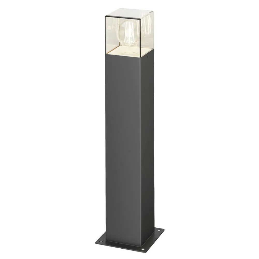 Lucande Terrassebelysning|Sokkellamper > Keke sokkellampe, højde 50 cm, antracit, aluminium