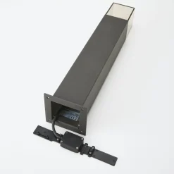 Lucande Terrassebelysning|Sokkellamper > Keke sokkellampe, højde 50 cm, antracit, aluminium