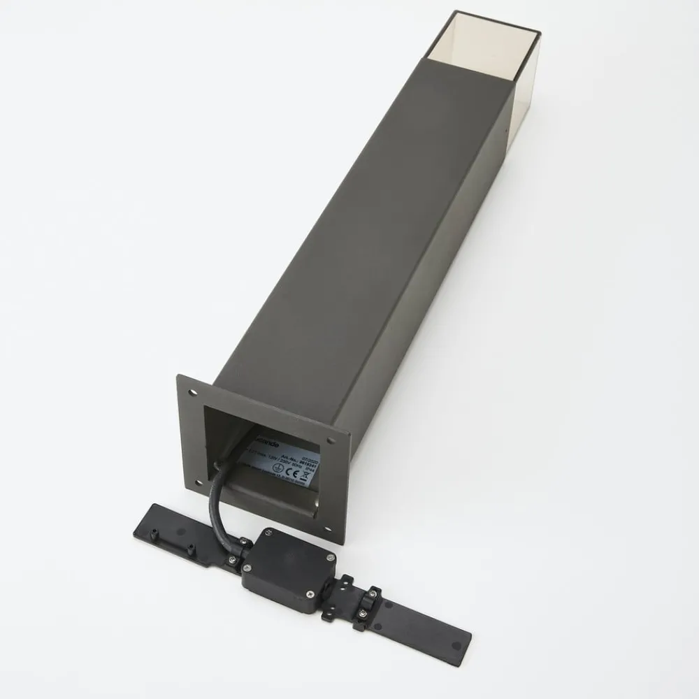 Lucande Terrassebelysning|Sokkellamper > Keke sokkellampe, højde 50 cm, antracit, aluminium