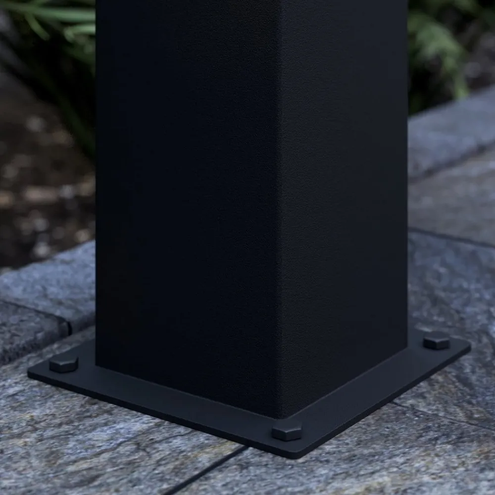 Lucande Terrassebelysning|Sokkellamper > Keke sokkellampe, højde 50 cm, antracit, aluminium