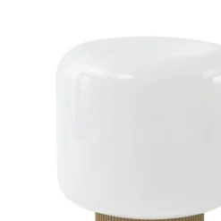Lucande Bordlamper > LED-batteridrevet bordlampe Katrin Palme, beige, glas