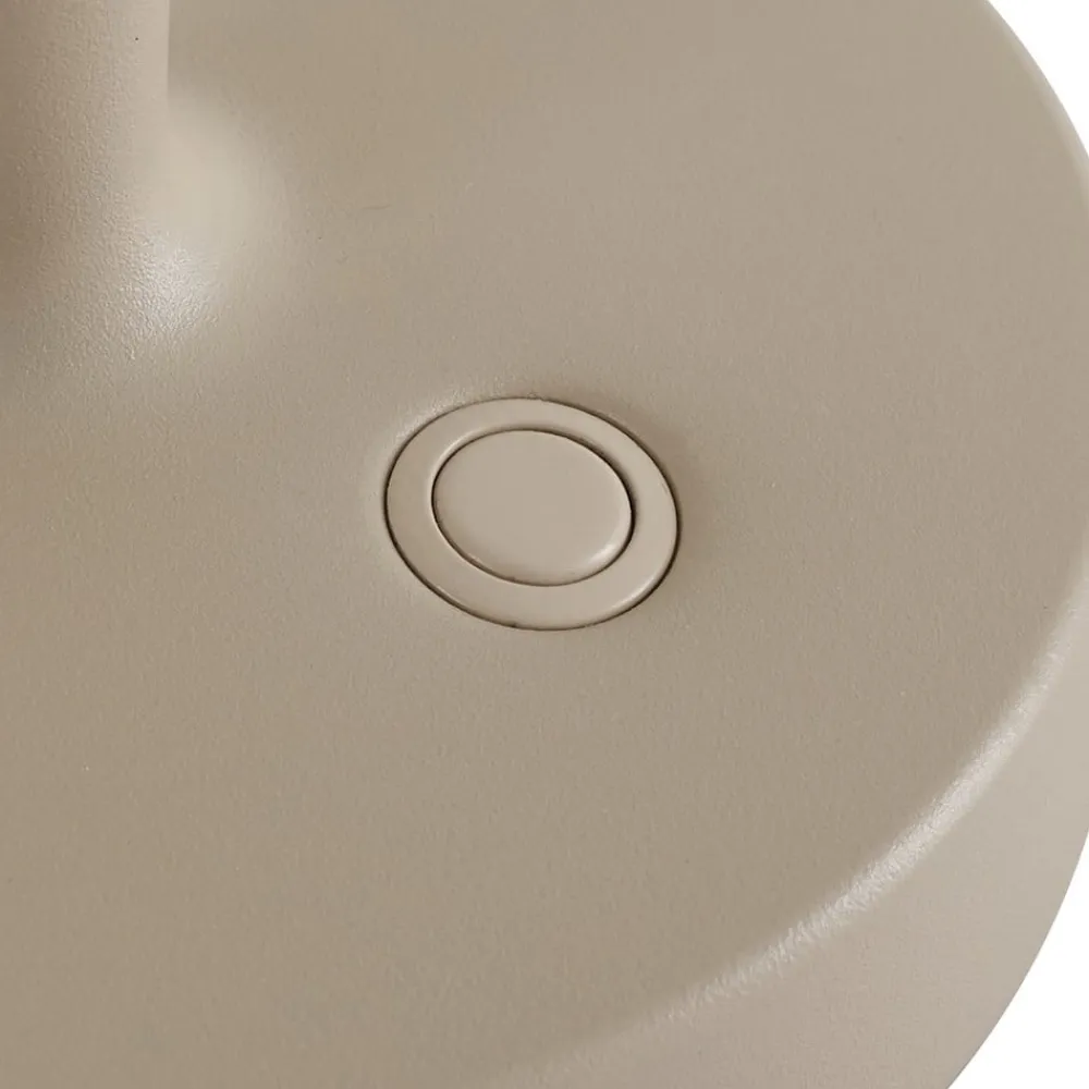 Dekorationsbelysning ^ Lucande LED-batteridrevet lysestage Lea, vase, beige, 28 cm