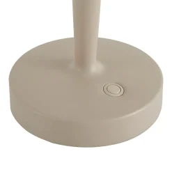 Dekorationsbelysning ^ Lucande LED-batteridrevet lysestage Lea, vase, beige, 28 cm