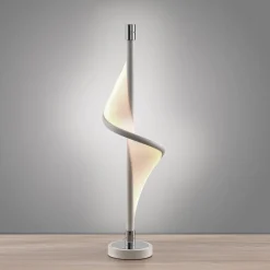 Lucande Bordlamper > LED-bordlampe Edano, 60 cm, hvid, tekstil, dæmpbar