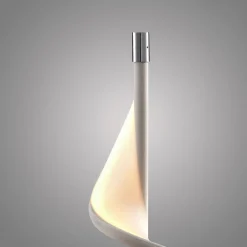 Lucande Bordlamper > LED-bordlampe Edano, 60 cm, hvid, tekstil, dæmpbar