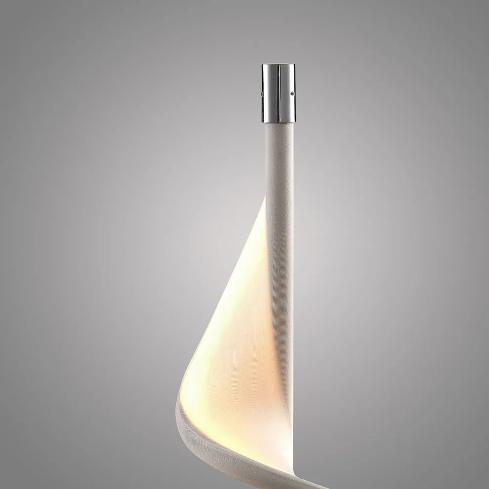 Lucande Bordlamper > LED-bordlampe Edano, 60 cm, hvid, tekstil, dæmpbar