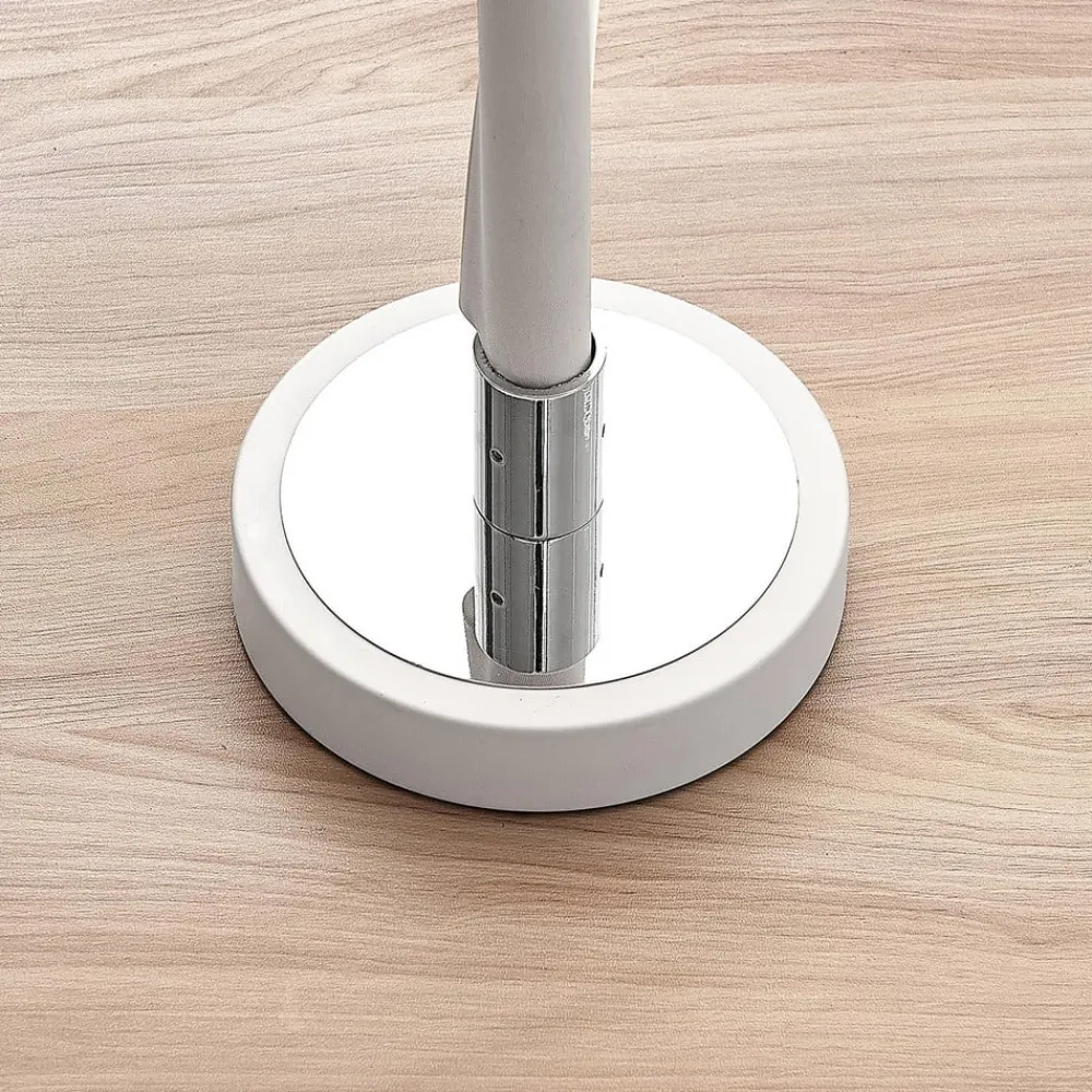Lucande Bordlamper > LED-bordlampe Edano, 60 cm, hvid, tekstil, dæmpbar