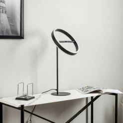 Lucande Bordlamper > LED-bordlampe Yekta, sort, 59 cm, dæmpbar