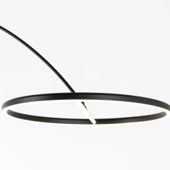 Lucande Gulvlamper|Gulvlamper > LED-buelampe Virvera, rund, sort, metal