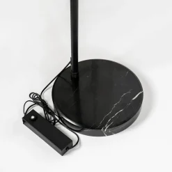 Lucande Gulvlamper|Gulvlamper > LED-buelampe Virvera, rund, sort, metal