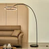 Lucande Pendellamper|Gulvlamper > LED buelampe Yekta, sort, 183 cm, dæmpbar