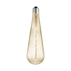 Lucande Dæmpbar Led-Pære|Filament Pære > LED-dråbepære, E27 4W, ravfarvet, Ø 9 cm, 2700K