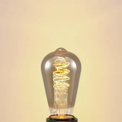 Lucande Dæmpbar Led-Pære|Filament Pære > LED E27 ST64 4W 1.800K dæmpes, titan 5 stk