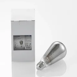 Lucande Dæmpbar Led-Pære|Filament Pære > LED E27 ST64 4W 1.800K dæmpes, titan 5 stk