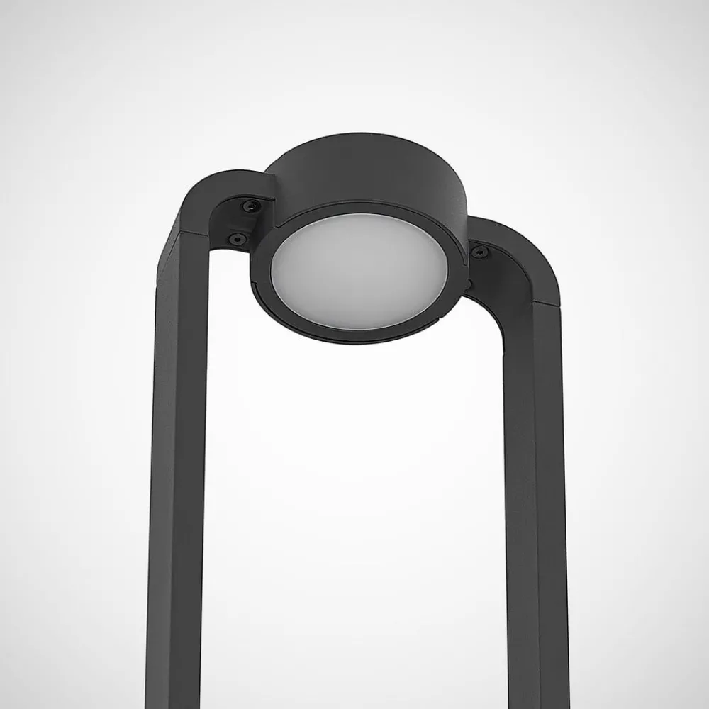 Terrassebelysning|Gadebelysning ^ Lucande LED-gadelampe Belna, 100 cm, antracit, beton, IP65