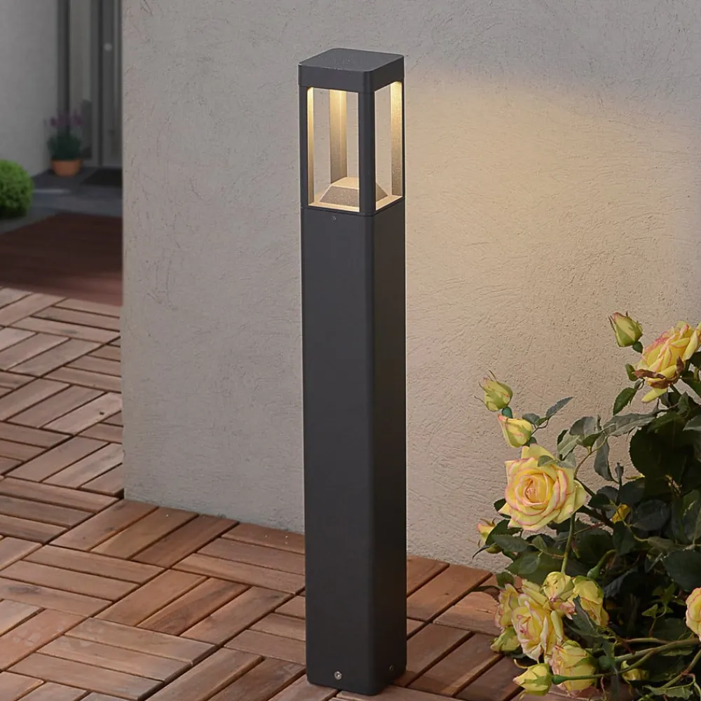 Lucande Terrassebelysning|Gadebelysning > LED-gadelampe Bernd, 60 cm, antracit, aluminium