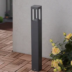 Lucande Terrassebelysning|Gadebelysning > LED-gadelampe Bernd, 60 cm, antracit, aluminium