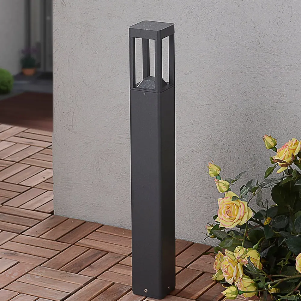 Lucande Terrassebelysning|Gadebelysning > LED-gadelampe Bernd, 60 cm, antracit, aluminium