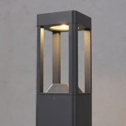 Lucande Terrassebelysning|Gadebelysning > LED-gadelampe Bernd, 60 cm, antracit, aluminium