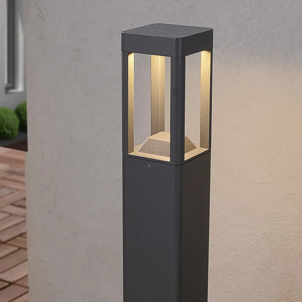 Lucande Terrassebelysning|Gadebelysning > LED-gadelampe Bernd, 60 cm, antracit, aluminium