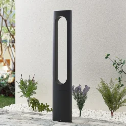 Terrassebelysning|Gadebelysning ^ Lucande LED-gadelampe Fenti, 90 cm, antracit, aluminium