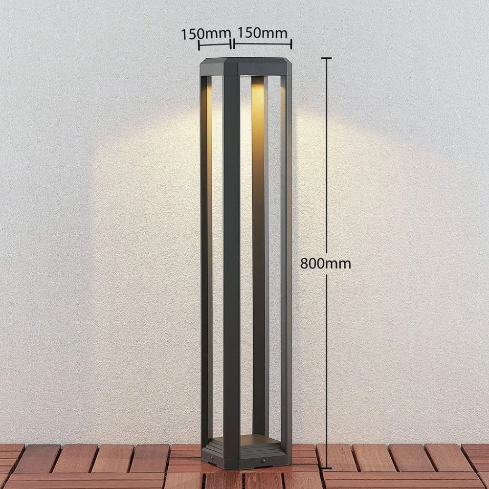 Lucande Terrassebelysning|Gadebelysning > LED-gadelampe Fery, antracit, metal, 80 cm, IP65