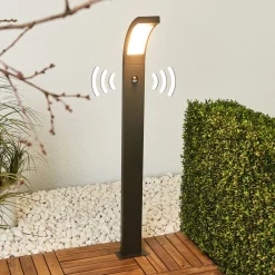 Lucande Gadebelysning Med Sensor|Terrassebelysning > LED-gadelampe Juvia, 100 cm, bevægelsessensor, IP54