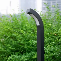 Gadebelysning ^ Lucande LED-gadelampe Lennik, 100 cm, antracit, metal