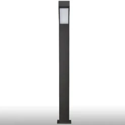 Gadebelysning ^ Lucande LED-gadelampe Lennik, 100 cm, antracit, metal