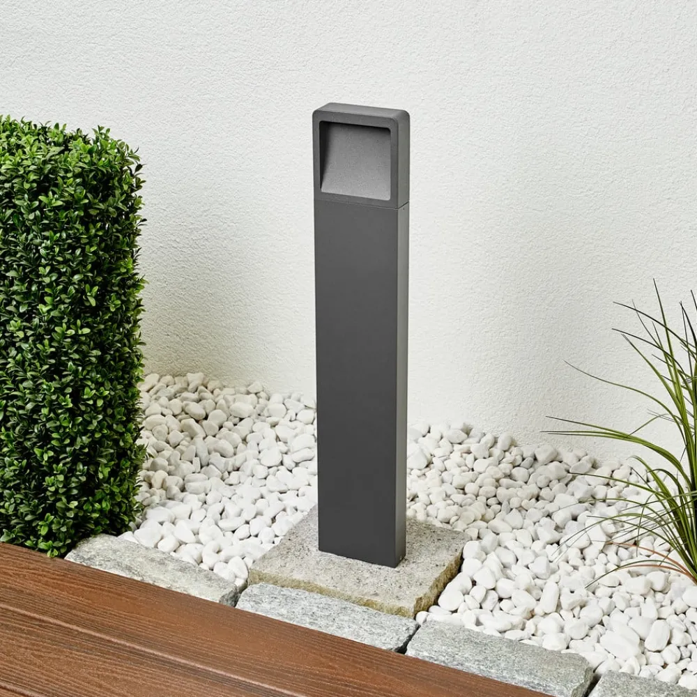 Terrassebelysning|Gadebelysning ^ Lucande LED-gadelampe Leya, 65 cm, antracit, metal, IP54