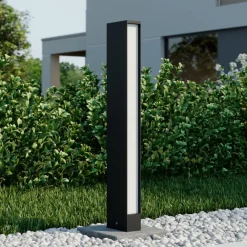 Lucande Terrassebelysning|Gadebelysning > LED-gadelampe Lirka, 2 lyskilder, grå, metal, 60 cm
