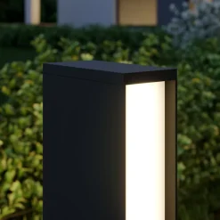 Lucande Terrassebelysning|Gadebelysning > LED-gadelampe Lirka, 2 lyskilder, grå, metal, 60 cm