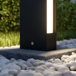 Lucande Terrassebelysning|Gadebelysning > LED-gadelampe Lirka, 2 lyskilder, grå, metal, 60 cm