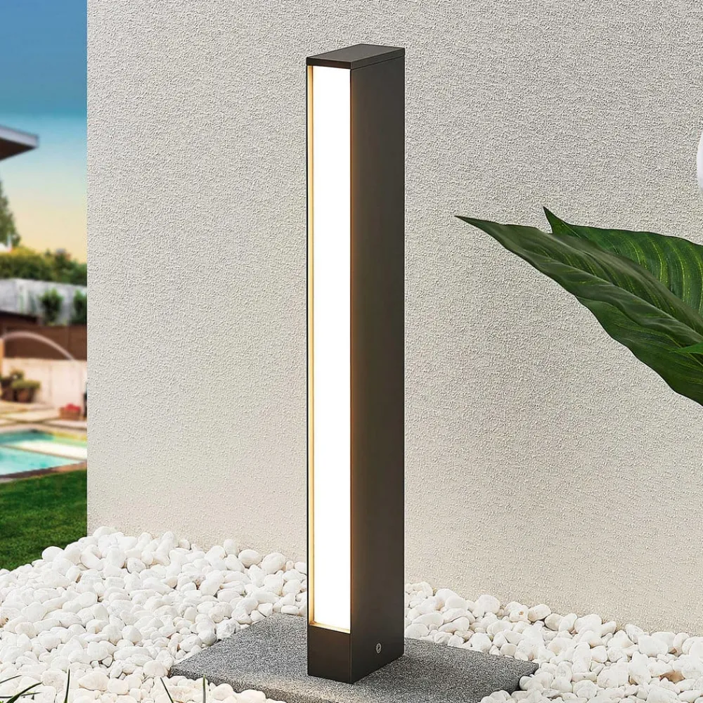 Lucande Terrassebelysning|Gadebelysning > LED-gadelampe Lirka, mørkegrå, metal, 60 cm