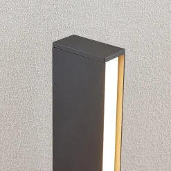 Lucande Terrassebelysning|Gadebelysning > LED-gadelampe Lirka, mørkegrå, metal, 60 cm