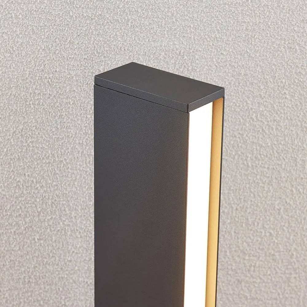 Lucande Terrassebelysning|Gadebelysning > LED-gadelampe Lirka, mørkegrå, metal, 60 cm