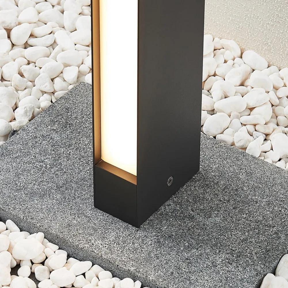Lucande Terrassebelysning|Gadebelysning > LED-gadelampe Lirka, mørkegrå, metal, 60 cm