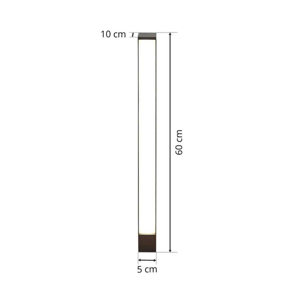 Lucande Terrassebelysning|Gadebelysning > LED-gadelampe Lirka, mørkegrå, metal, 60 cm