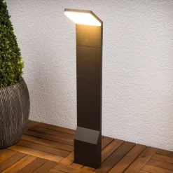 Terrassebelysning|Gadebelysning ^ Lucande LED-gadelampe Nevio, 60 cm, antracit, metal