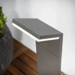 Terrassebelysning|Gadebelysning ^ Lucande LED-gadelampe Nevio, 60 cm, antracit, metal