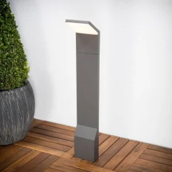 Terrassebelysning|Gadebelysning ^ Lucande LED-gadelampe Nevio, 60 cm, antracit, metal