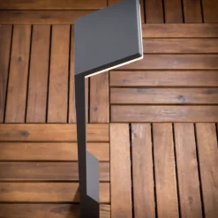 Terrassebelysning|Gadebelysning ^ Lucande LED-gadelampe Nevio, 60 cm, antracit, metal